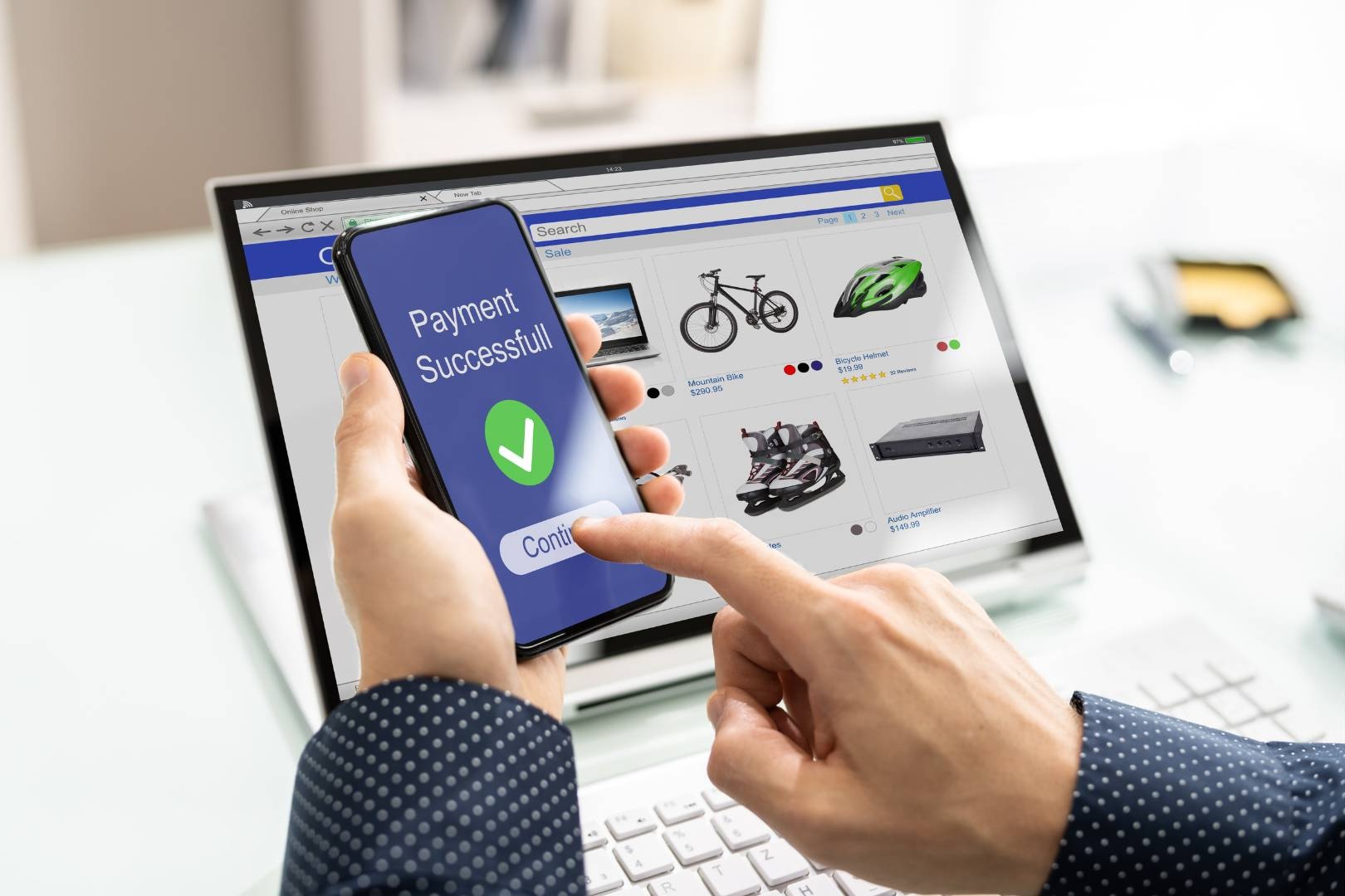Upward Arrow Photos - 39 Business Consulting - Completing Payment with Phone